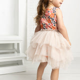 Summer Flower Shredded Tutu - Beige