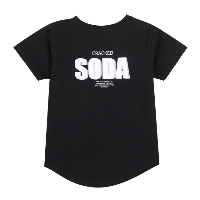 Tate Essential Tee - Black.-T-Shirts-Cracked Soda