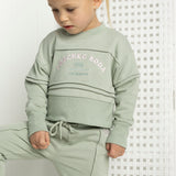 Tessa Embroidery Detailed Crew - Sage