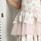 Tessa Floral Ribbed Layered Dress