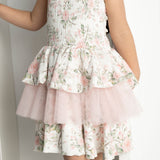 Tessa Floral Ribbed Layered Dress