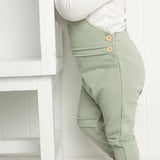 Tessa 2Pc Detailed Overalls - Sage