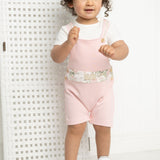 Tessa 2Pce Detailed Overall Set - Pink
