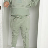 Tessa Embroidery Detailed Trackpant - Sage