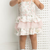 Tessa Floral Ribbed Bodysuit Dress