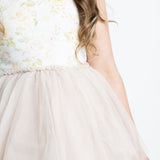 Jasmine Floral Beige Shredded Tutu