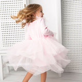 Winter Ribbed Feather Fleece Tutu - Pink