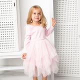 Winter Ribbed Feather Fleece Tutu - Pink