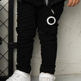 3-Piece Noah Puffer Vest, Crew & Jean Set