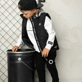 3-Piece Noah Puffer Vest, Crew & Jean Set