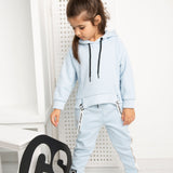 Vienna Detailed Strap Hoodie - Powder Blue