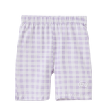 Violeta Embossed Shorts - Lilac Check