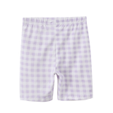 Violeta Embossed Shorts - Lilac Check