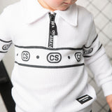 Alfie L/Sleeve Waffle Polo - White