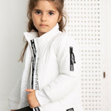 Charlie Detailed Puffer Jacket - White