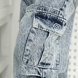 Willow Detailed Denim Pants - Denim Blue