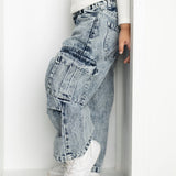 Willow Detailed Denim Pants - Denim Blue