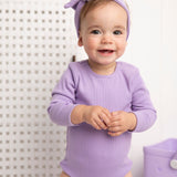 Winter Ribbed Fleece Bodysuit - Purple