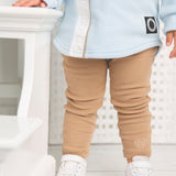 Winter Ribbed Fleece Leggings - Biscuit