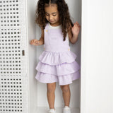 Wisteria Denim Layered Pinafore - Purple