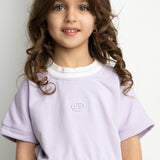 Wisteria Detail French Terry Tee - Purple