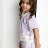 Wisteria Detail French Terry Tee - Purple