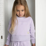 Wisteria Detail French Terry Crew - Purple