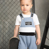 Xavier 2pce Overall Set - Dusty Blue