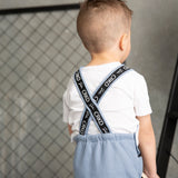 Xavier 2pce Overall Set - Dusty Blue