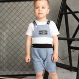 Xavier 2pce Overall Set - Dusty Blue