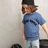 Zane Waffle CRKD Tee - Denim Blue