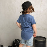 Zane Waffle CRKD Tee - Denim Blue