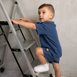 Zane Waffle Shorts - Denim Blue