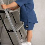 Zane Waffle Shorts - Denim Blue