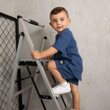 Zane Waffle Shorts - Denim Blue