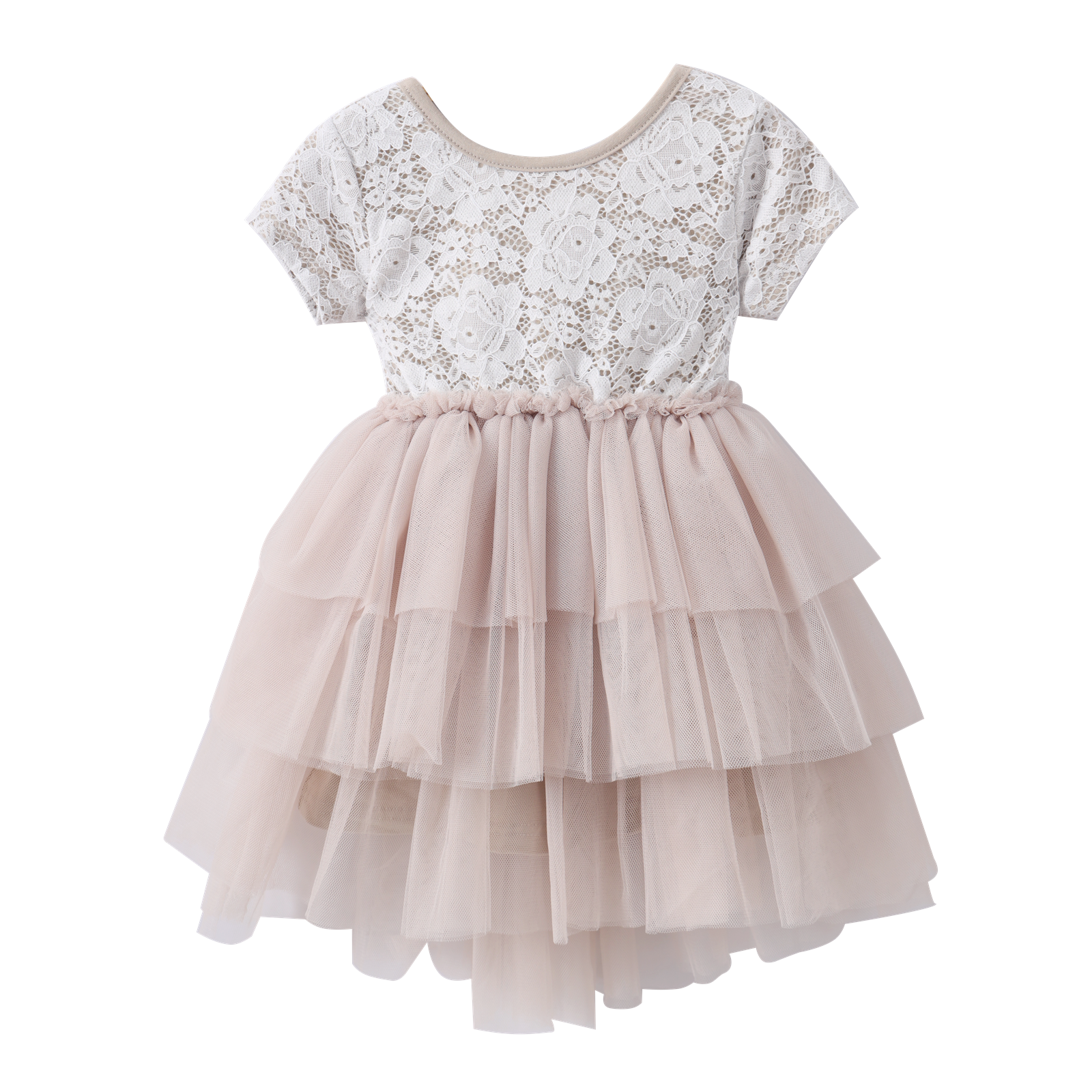 Zaria Lace Tutu - Beige-Clothing-Cracked Soda