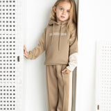 Zinnia Detailed Sports Hoodie - Walnut