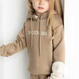 Zinnia Detailed Sports Hoodie - Walnut