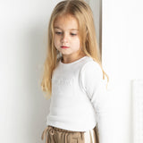 Zinnia Ribbed Fleece L/S - White