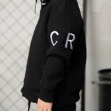 Luca Detailed Neck Zip Crew - Black