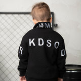 Luca Detailed Neck Zip Crew - Black