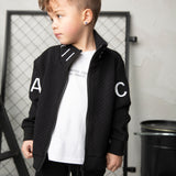 Luca Detailed Neck Zip Crew - Black