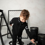 Luca Detailed Neck Zip Crew - Black