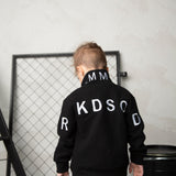 Luca Detailed Neck Zip Crew - Black